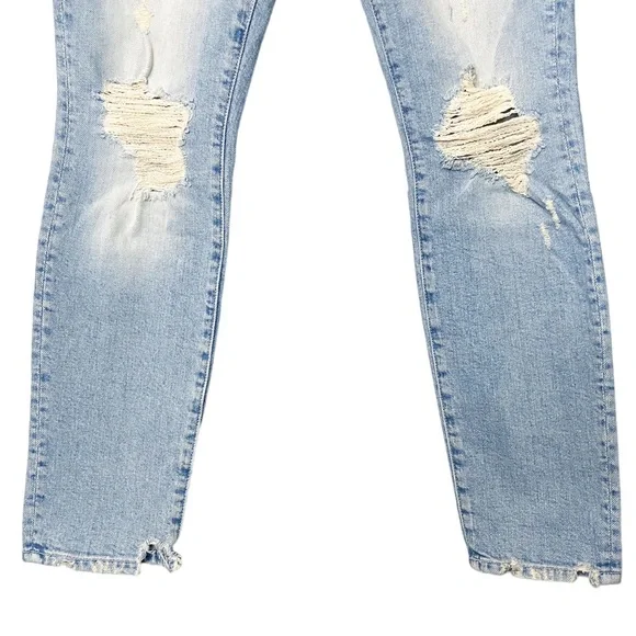 Mother Superior The Super Stunner Ankle Distressed Skinny Jeans Say Amen Again